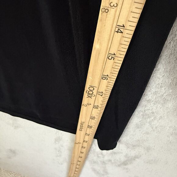 Chicos Travelers Women 3 Size XL Pants Black Pull On Wide Leg Comfort Crop - Picture 7 of 8